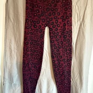 Agent Provocateur wine colored Leopard Print sexy Leggings